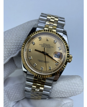 (준비완료/특급배송)NO.3097/롤렉스 데이저스트 126233 36미리 골드 다이얼 텐포인트 옐로우골드 콤비 QP공장